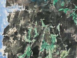 S008 夏雨墨---綠色精靈 138x69cm 水墨 2009